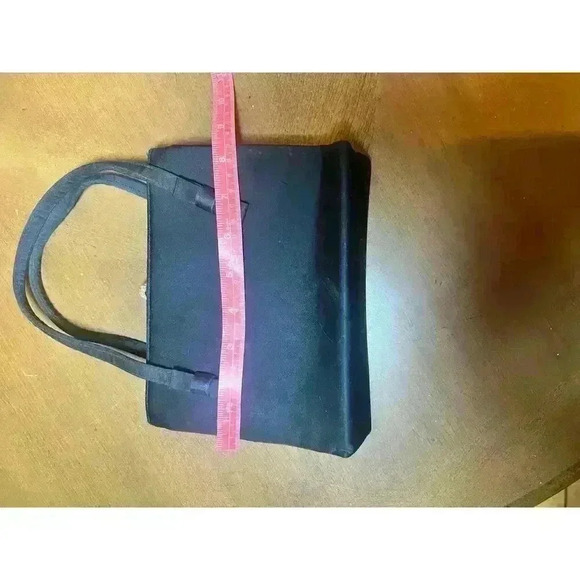 Vintage After five handbag black top clasp with cute bow details - Picture 2 of 9